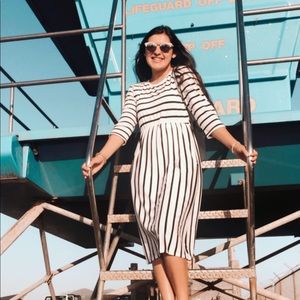 Black& white striped dress